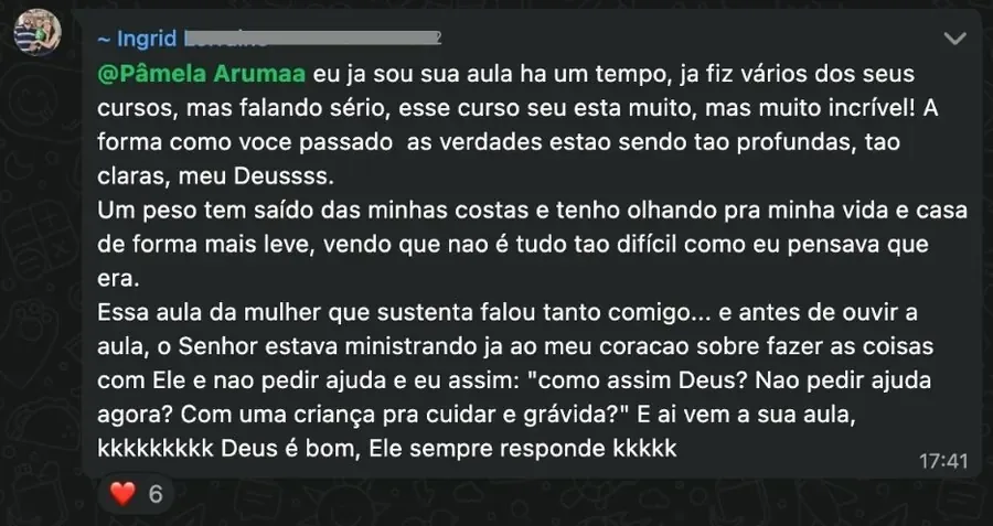 Depoimento de Ingrid
